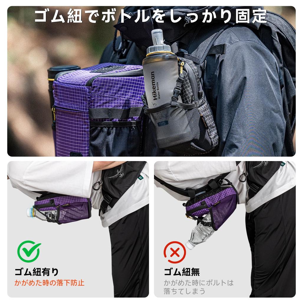 Large Capacity Smartphone Belt Backpack Carabiner Easy to Interior Mesh Waterproof Ideal for Outdoor and Work Men's Pouch, Pouch, Pouch, 3-Way