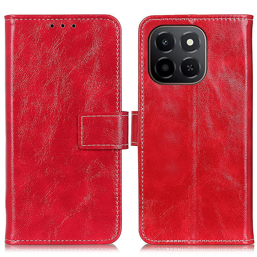 Für Honor X6c 4G Hülle Brieftasche Leder Handyhülle Crazy Horse Textur