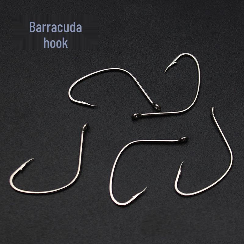 

Оптовая упаковка крючков с бородкой для морской рыбалки на барракуду, окуня, черного леща, кефаль, морского леща и луциана Black 4