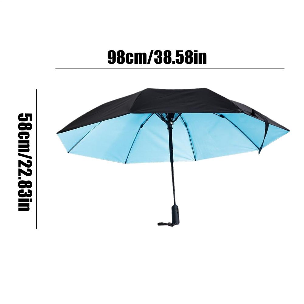 

Зонт от солнца Зонт с защитой от УФ-лучей с охлаждающим вентилятором Перезаряжаемый Навес Тент от солнца Тент от дождя Зонт-трость для взрослых Детей На открытом воздухе Iron&8K синий