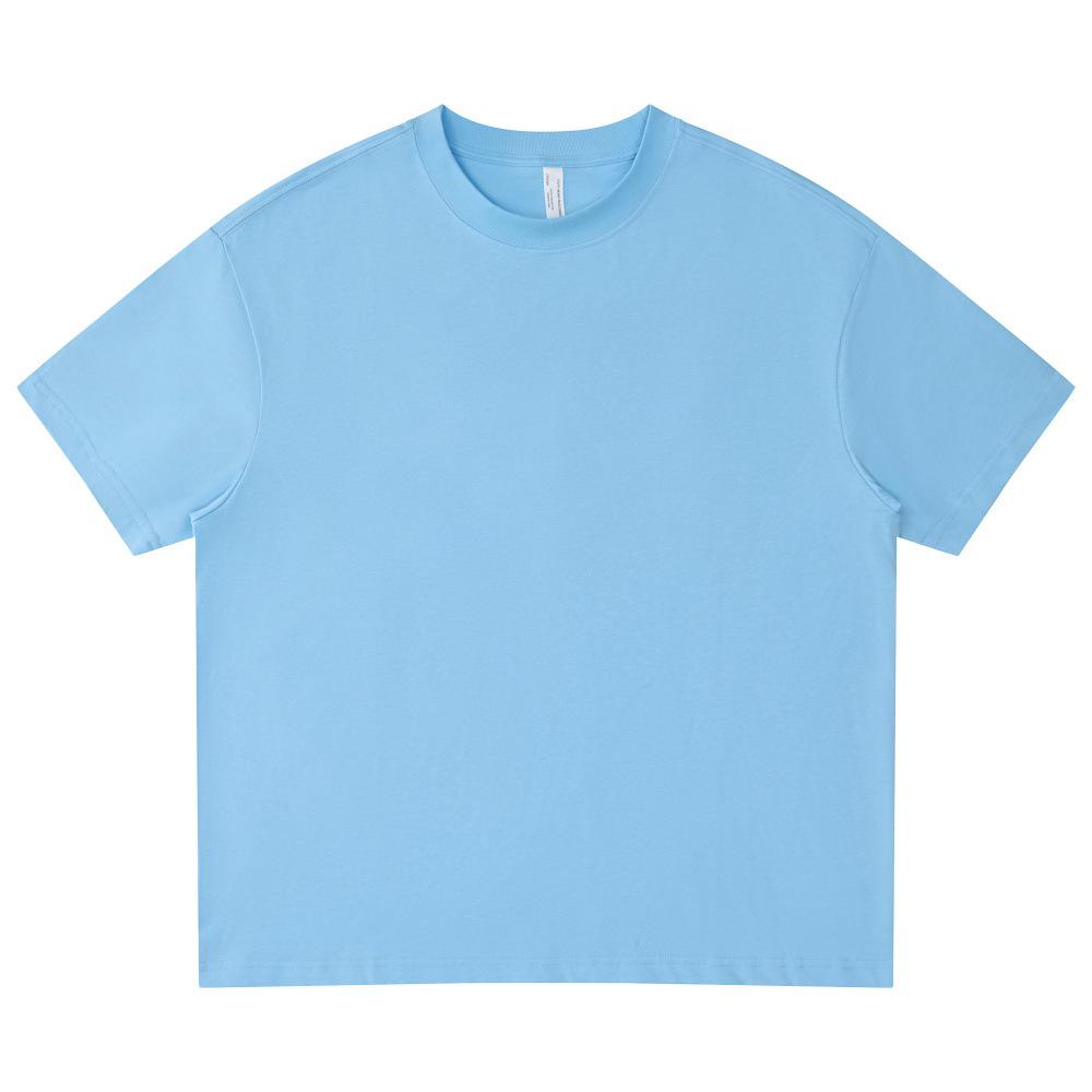 LVLV American Brand Trendy 275g Pure Cotton Loose T-shirt and Sports Shorts Set for Men, Women, and Kids.