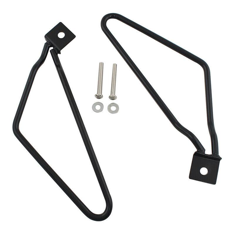 Motorcycle Black Saddle Bag Support Bars Mount Bracket Kit Fit for Harley Sportster 883 Iron XL883N,Dyna Fat Bob FXDF