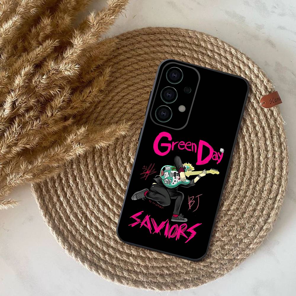 G-Green Day Band Phone Case For Samsung S25,S24,S21,S22,S23,S30,Ultra,S20,Plus,Fe,Lite,Note,10,9,5G Black Cover