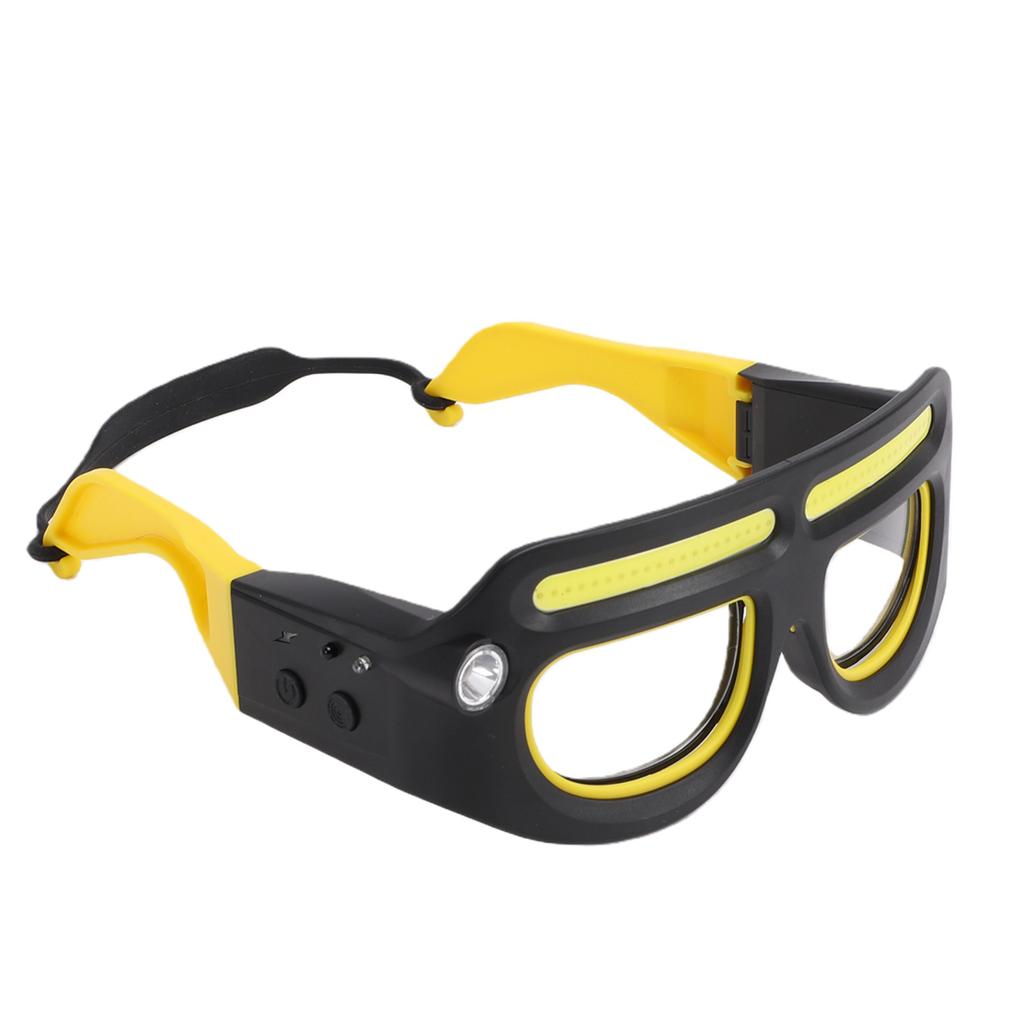 Rechargeable LED Glasses Lamp Dual Beam with Motion Sensor 5 Modes Light Up Headlamp Portable for Outdoor Running