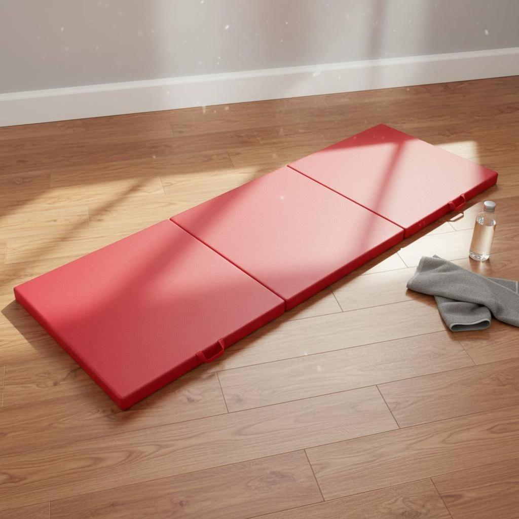 Thick PU Gymnastics Pad Premium Cushioning Portable Exercise Mat Durable Fitness