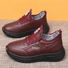 Cotton Shoes Men's and Women's Winter Velvet Warm Casual Shoes Leather Surface Waterproof Non-slip Cotton Shoes Mother Shoes