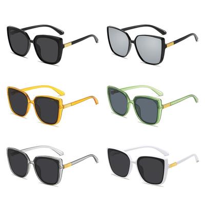 Big Frame Cat Eye Sunglasses Uv400 Protection Cosplay Camping Fishing Stage Performance Oversized Sun Glasses Black Shades