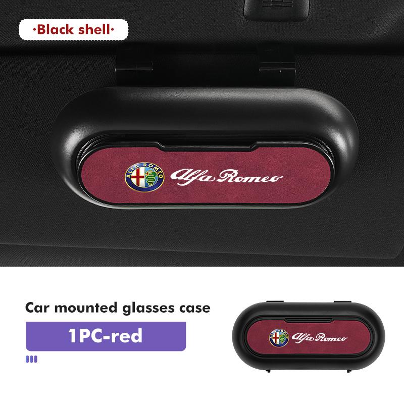 Car Glasses Case Storage Box Auto Accessories Sun Visor Holder For Alfa Romeo 159 Giulietta Giulia 147 Mito 156 159 166 GT