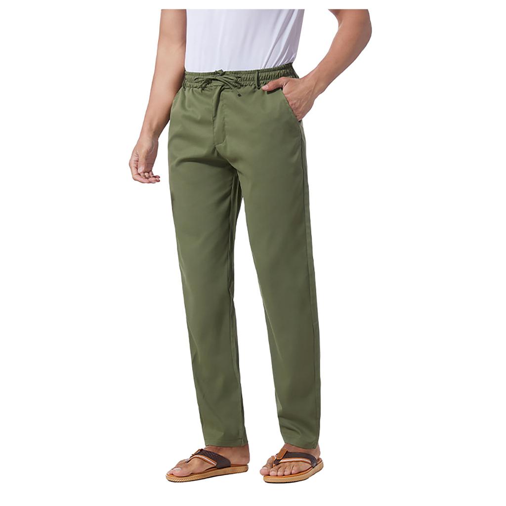 (Tolles Zuhause)Herren-Overalls, Kordelzug, Freizeithose, Wanderhose, Baumwoll-Twill, gerade Passform, moderne Stretch-Kordelzug-Hose