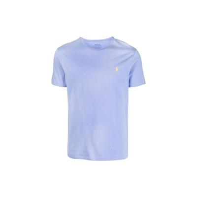 Polo Ss23 T-shirt Homme à Manches Courtes en Coton Brodé Logo Hauts Violet Clair 710671438-308