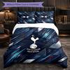 Tottenham Hotspur Vzor 3dílná sada povlečení Měkký mikrovláknový povlak na peřinu s povlaky na polštáře do ložnice