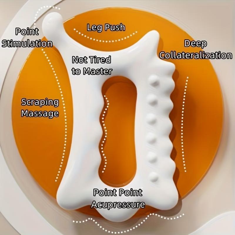 Ergonomic Wave Edge Thumb Massage Tool - PP Material for Deep Tissue Relaxation, Facial Contouring & Acupressure, All-Season Use