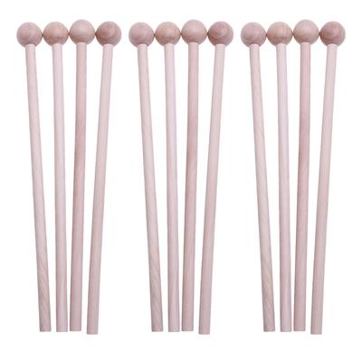 12pcs Wooden Mallets Percussion Sticks Xylophone Glockenspiel Mallets Chime Bells Kids Musical Instruments Toys