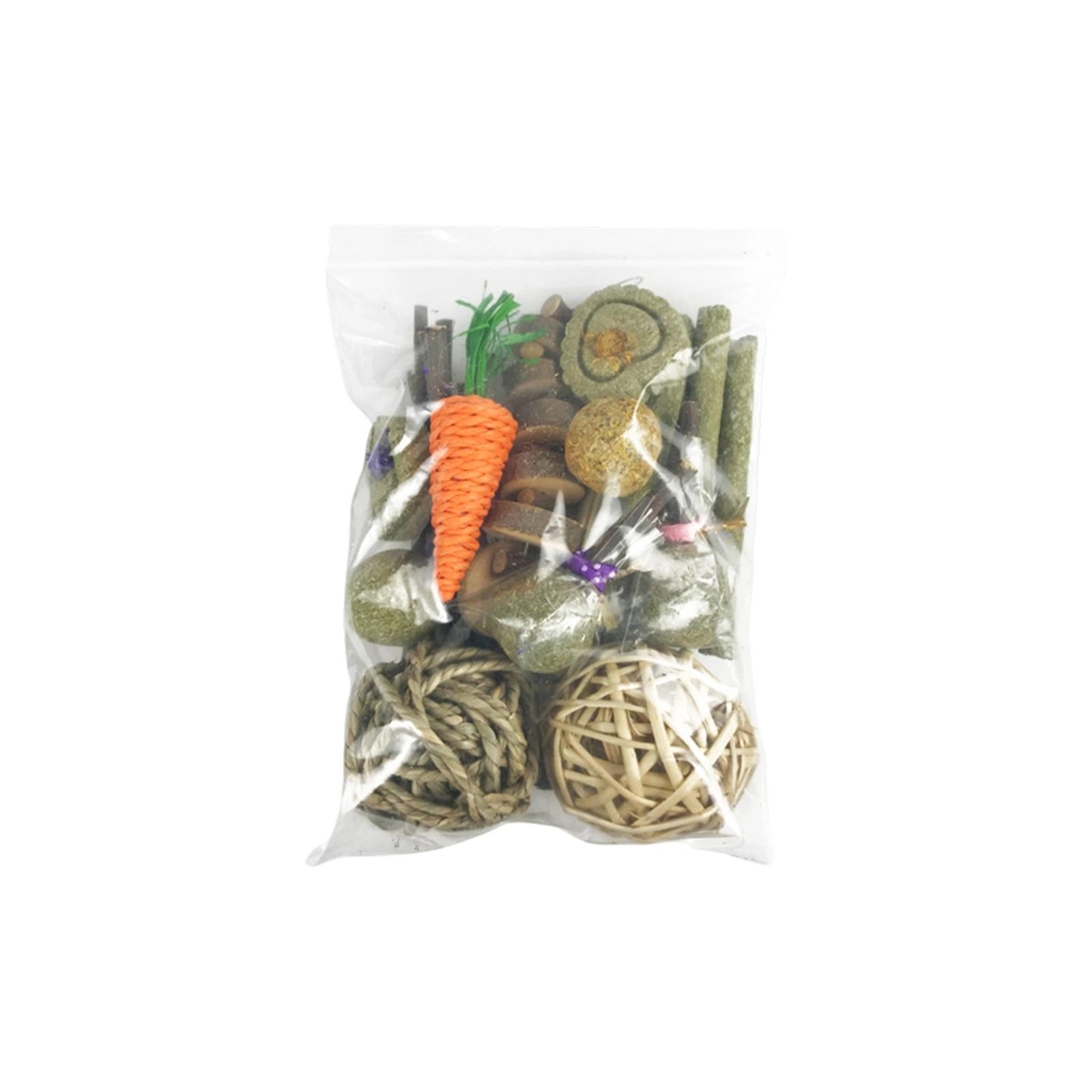 

Premium Small Pet Teeth Grinding & Play Toy Set For Rabbits, Guinea Pigs, Chinchillas, And Hamsters – Natural Chew Treats For Health & Enrichment One Size