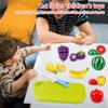 Kitchen Plastic Fruit Vegetable Food Pretend Reusable Role Play Cutting Set Kids Toys
