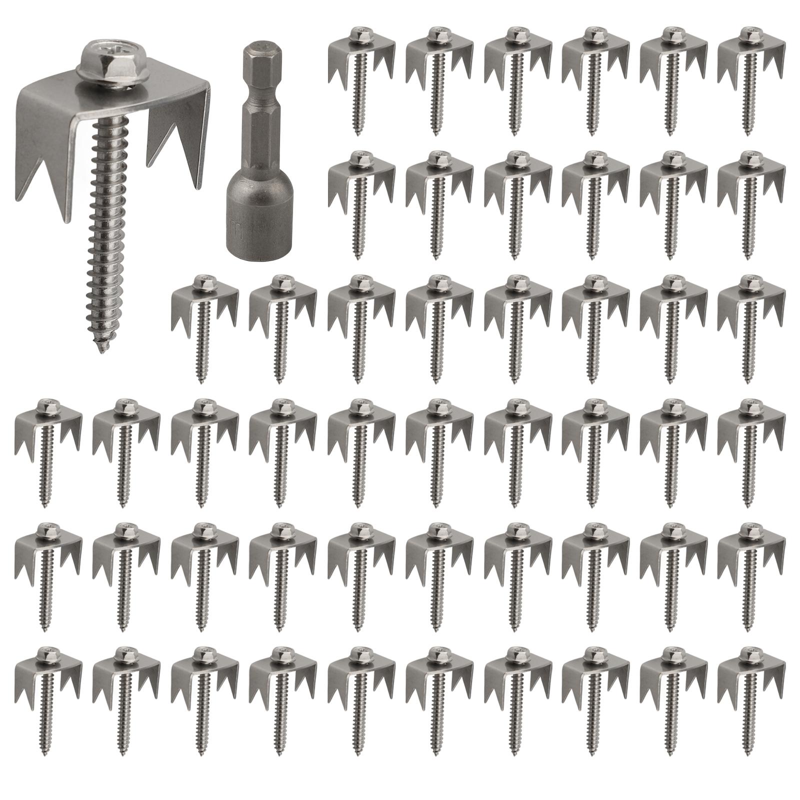 

Fence Installation Stainless Steel Fence Nails Fence Fasteners Cordless Drill Installation No Pre-drilling Required