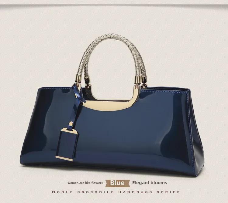 "2019 Stylish European & American Patent Leather Wedding Crossbody Shoulder Bag for Brides"