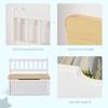 2 In 1 Wooden Toy Box Seat Storage Bench Storage Chest Cabinet Organiser With Safety Pneumatic Rod