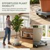 2PCS Heavy Duty Plant Roller Base Grey Movable Tray Durable Rolling Plant Caddy