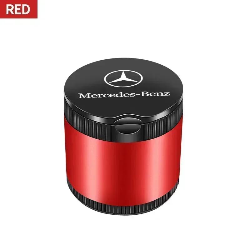 JUJUM1 Car Interior Decoration Led Lighting Car Ashtray For Mercedes Benz Amg W204 W213 W205 W211 W212 W176 W205 W203 Accessories