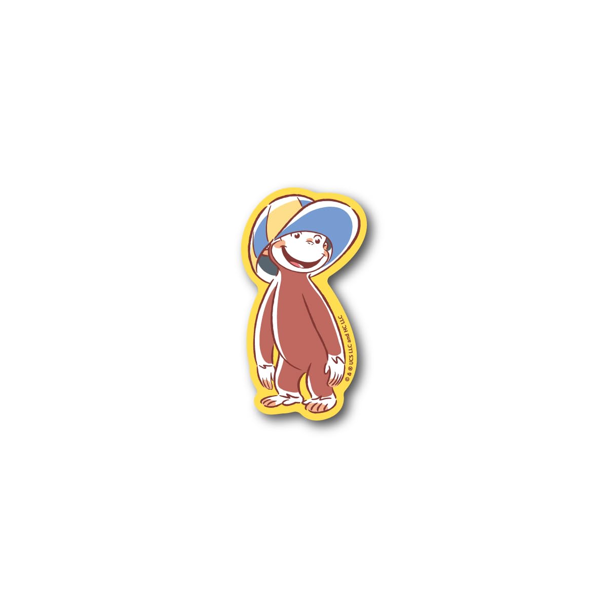 Curious George Mini Stickers Anime Cap Universal Goods Illustration Character Cute Anime GS Official Goods Die-Cut - - - - - - - - CG-024