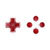 eXtremeRate Custom Replacement Dpad Action Buttons Without Text Directional Key Face Buttons for Controllers Red Two-tone Engraving,