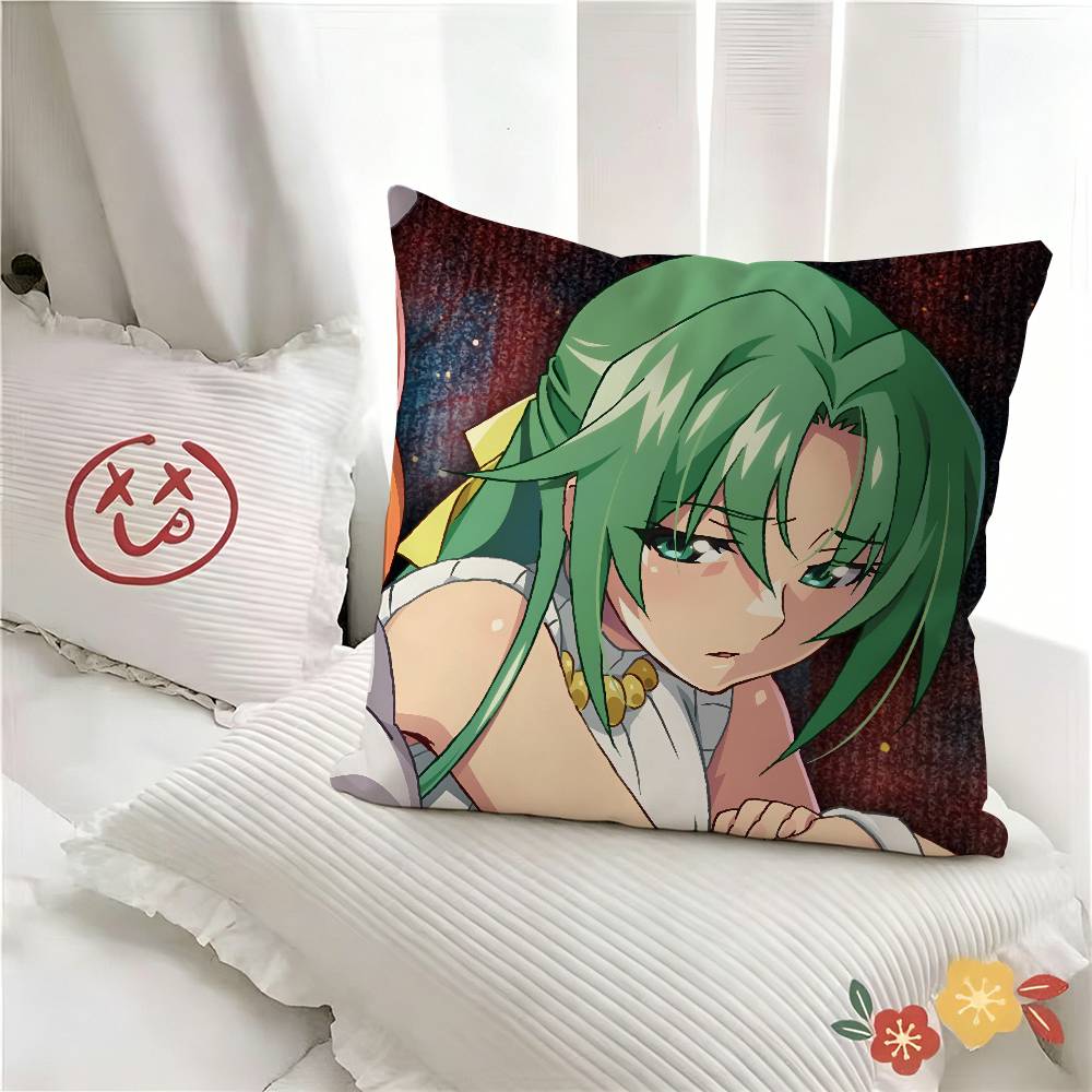 pc Anime HHigurashi When They Cry Pillow Case Fashion Square Pillowcase Bedroom Sofa Room Ins Decoration Leisure