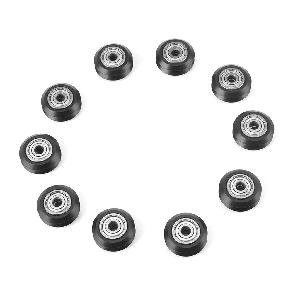 10pcs 3D Printer POM Plastic Pulley Passive Round Wheel With Bearing Pulley