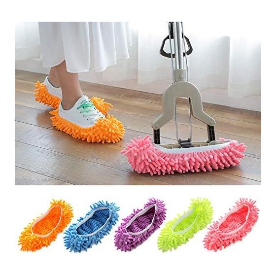 Cleaning Slippers, Cleaning Slippers, Mop Slippers, Washable, Just Wear Them and Walk Around, Textile, Washable Slippers, Indoor Slippers, Floor