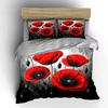 "Red Poppy Trio Wall Decor"  kid's and adults' bedroom decor, Exquisite three-piece bedding set gift