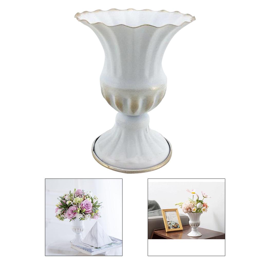 Vintage Metal Statue Vase Plant Pot Planter Flower Vase Table Dried Flower Home Centerpieces for Wedding,Party,Office Decor