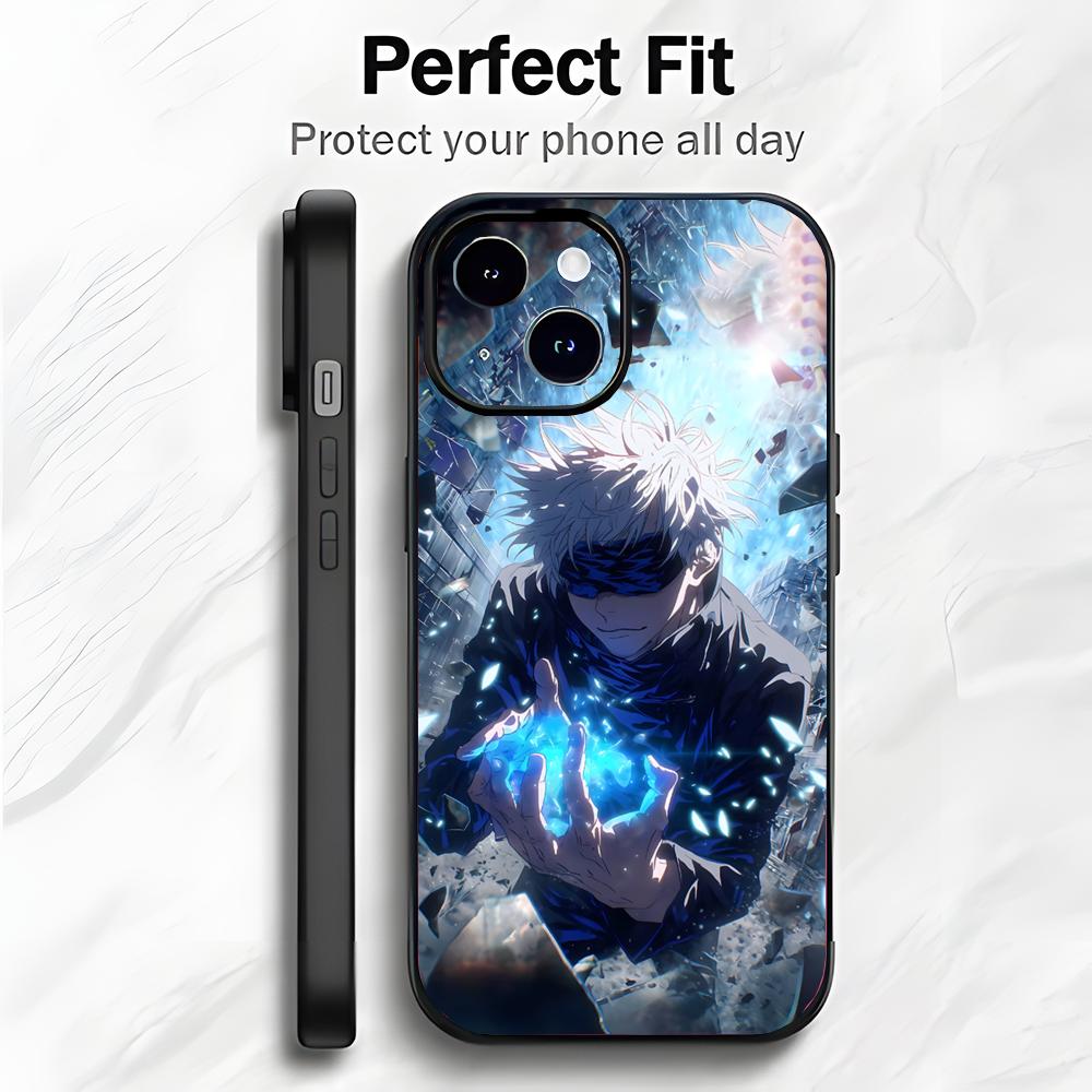 Cool Powerful Anime G-Gojo Satoru Phone Case Phone Case Soft Packaging Lightweight For iPhone17 16 15 14 13ProMax