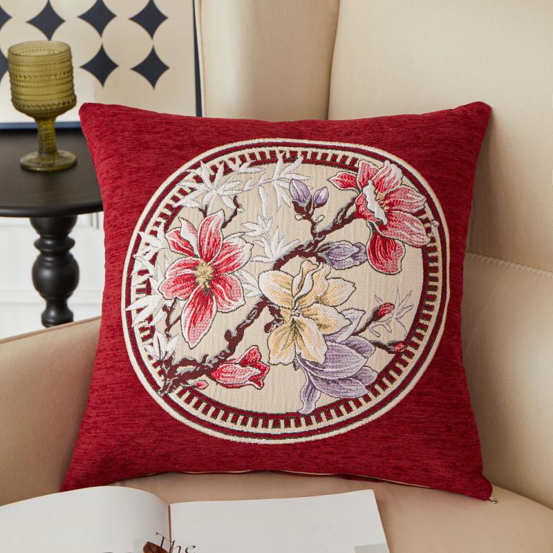 Embroidery Series Sleeping Leg Pillow, High-end Bedside Cushion