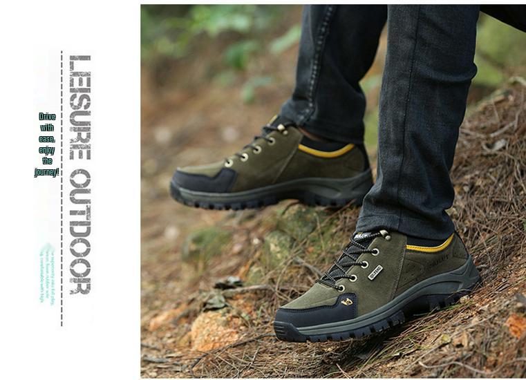 Autumn/Winter Outdoor Low-Top Hiking Shoes for Men & Women - Cotton Lined