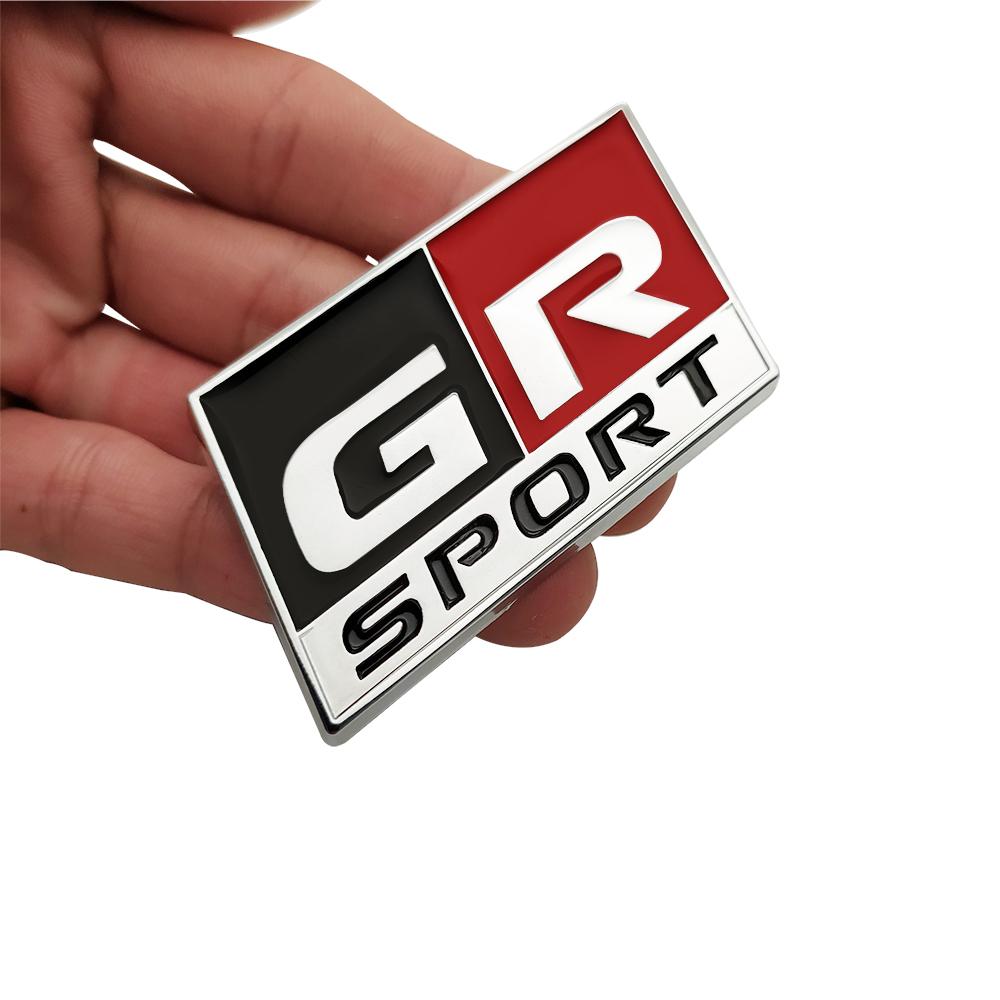 Car Styling GR SPORT Emblem Sticker Badge 3D Metal Decal For Toyotas Supra GR YARiS RS REIZ COROLLA Camry VIOS Car Styling