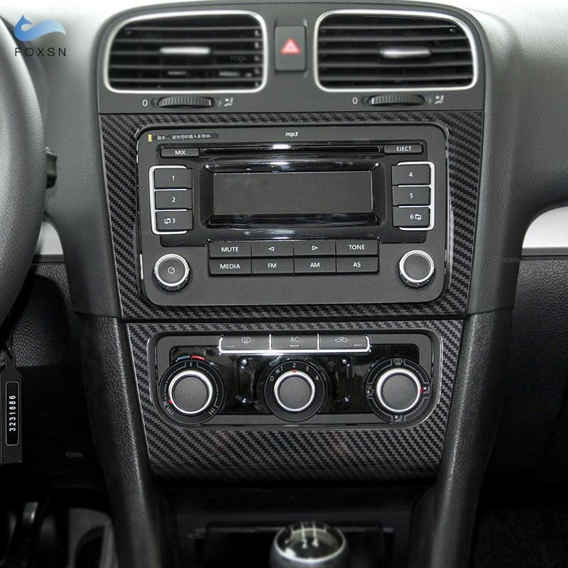Car Interior Accessories For VW Golf 6 GTI MK6 2008 - 2013 Console Gear Shift Panel / Door Handle / Air Outlet Vent Trim Cover
