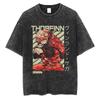 Vinland Saga Manga T Shirt For Men Women Tshirt Washed Cotton Tshirt Clothing Summer Short Sleeve Oneck Tees Streetwear Top