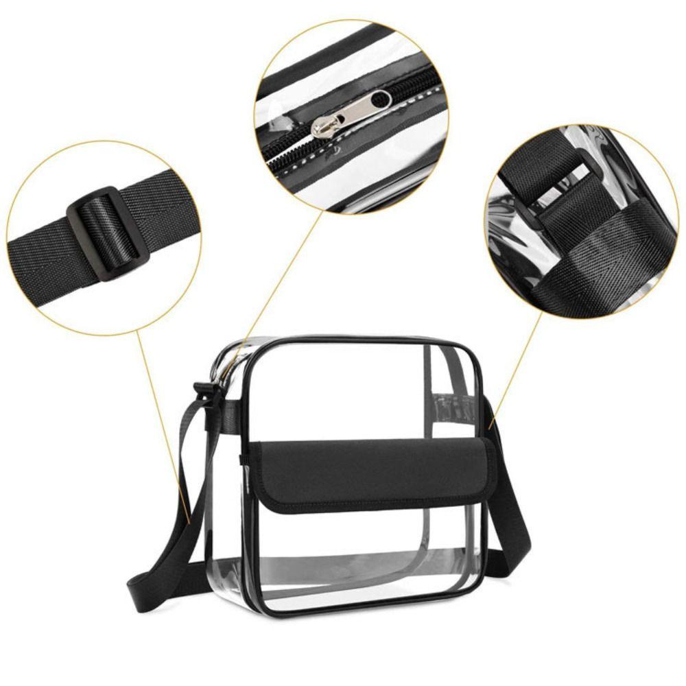 PVC Clear Shoulder Bag Waterproof Crossbody Messenger Bag Casual Beach Tote Bag  Summer