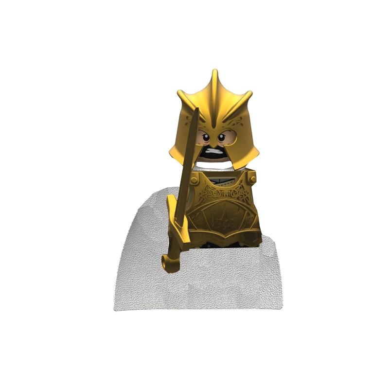 1pcs Thrones Golden Armor Warrior Guard Jaime Lannister Barristan Selmy Meryn Trant Building Blocks Mini Action Figure Toys