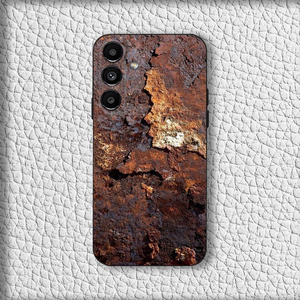 Retro Industrial Rust Phone Case For Samsung Galaxy A20,A21s,A22,A31,A32,A52,A53,A72,73,A80 Soft Black Cover