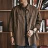 Herbst Herren Langarm Cargo Shirt Casual Korean Fashion Oversize Blusen Hombre High Street Y2K T Shirt Baggy Jacke