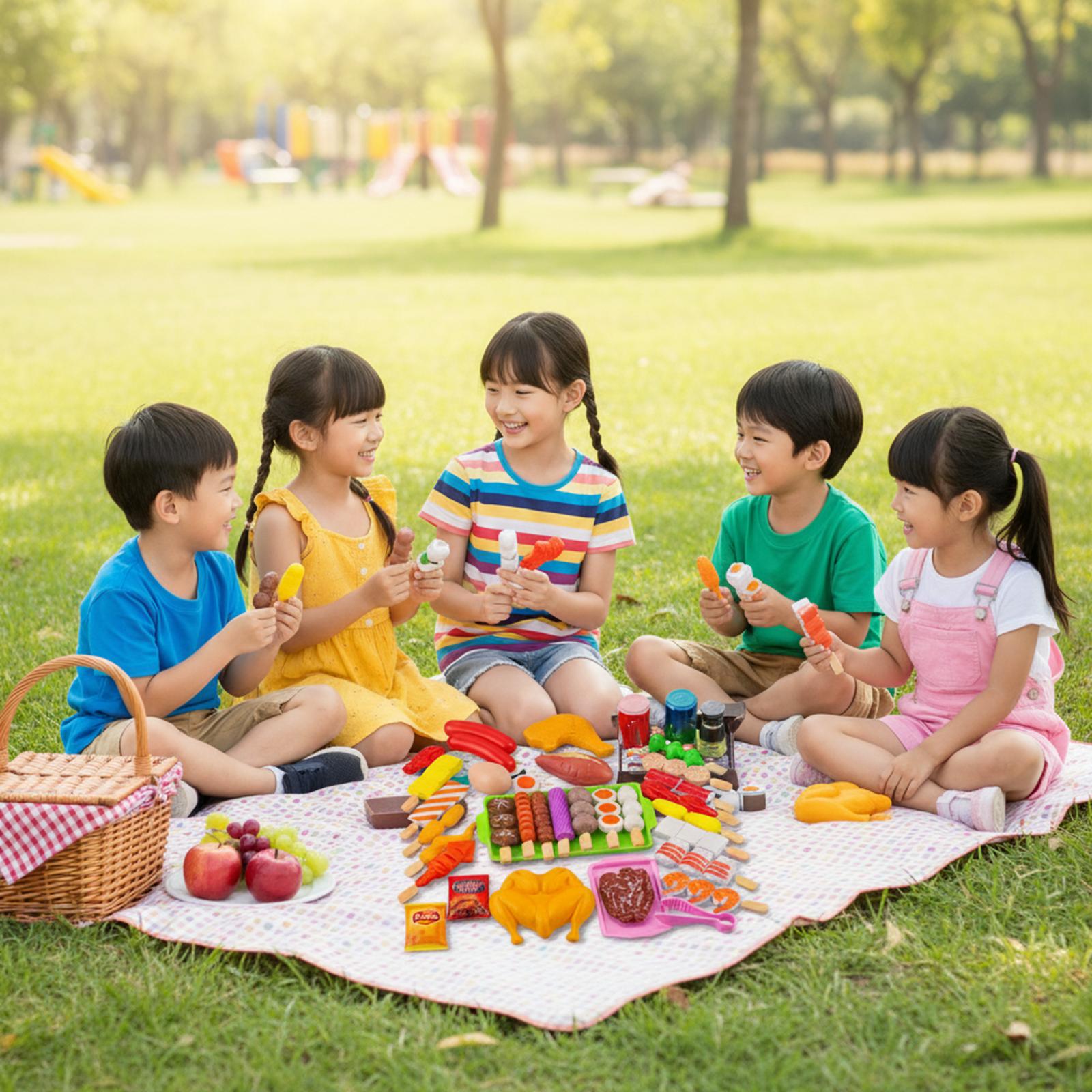 Набор для барбекю, Кухонный набор для гриля, Имитация еды Шампуры для барбекю и Шампуры с едой-гриль. One Size