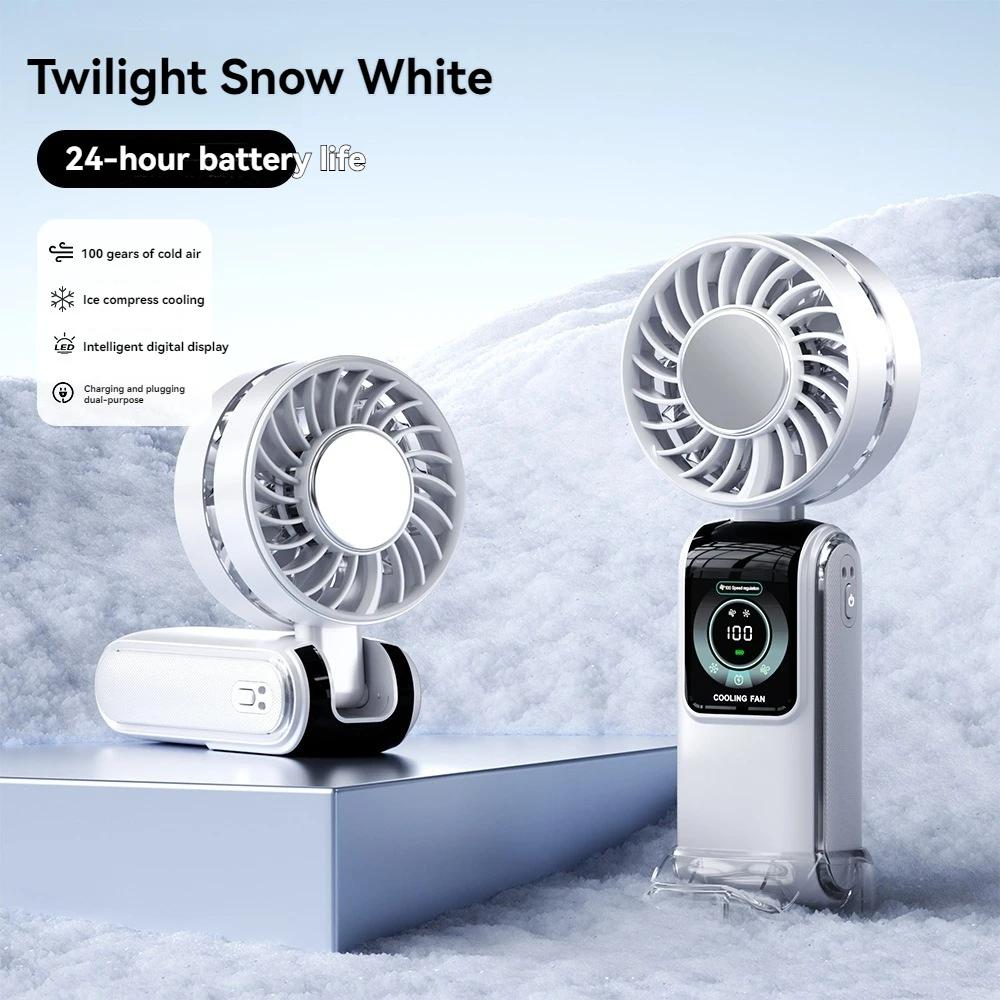 Ventilateur De Cou Portable Avec Support Téléphone – Rechargeable – Main Libre