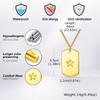 Vnox 60cm Stylish Dog Tag Pendant Neckalce for Men, Stainless Steel Geometric Box Chain Necklace, Birthday Graduate Father Gift