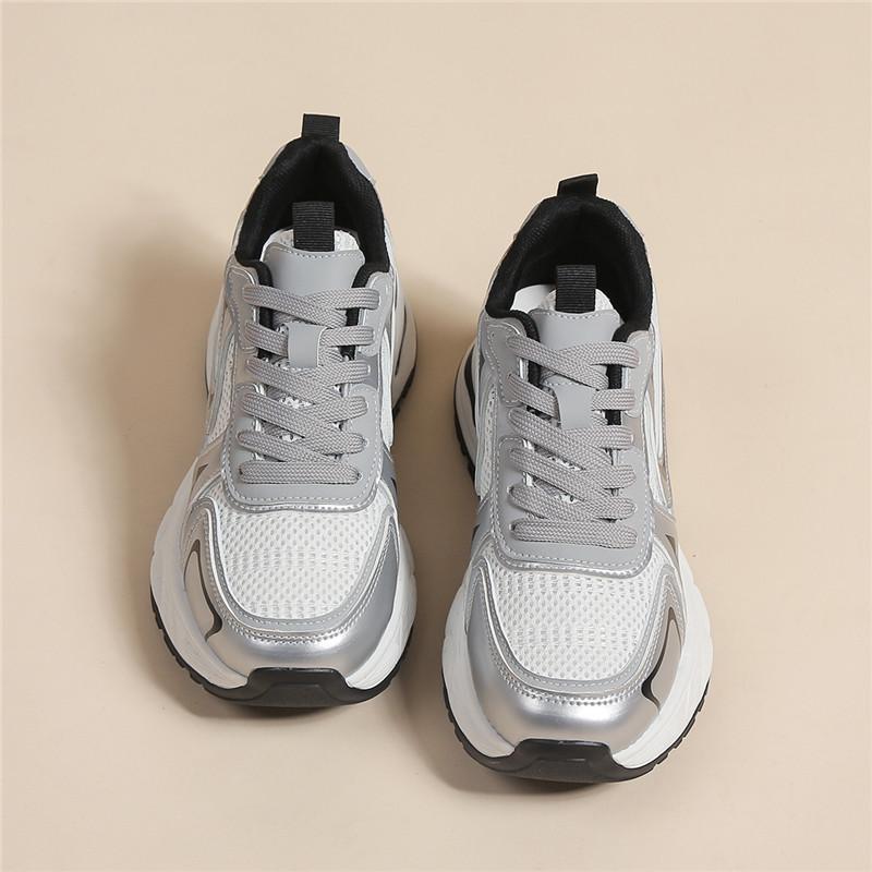 Fashion Women's Sneakers Summer 2025 Shoes On Platform Tennis Female Woman-shoes New Thick Sole Fashion Silver Trainers Roses Womens Sne