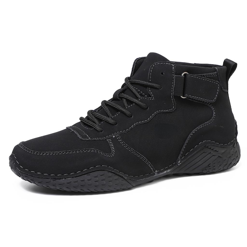Fashion Casual Shoes Autumn Ankle Boots for Men Men's Elastic Laces Sneakers Flat Footwear Fashion Cozy Soft Wear-resistant Anti-slip