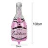 Champagne Bottle Glass Foil Balloons Happy Birthday Wedding Party Decor Gift