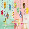 Hawaii Party Summer Decorations Spiral Flip Flops Hanging Decoration For Beach