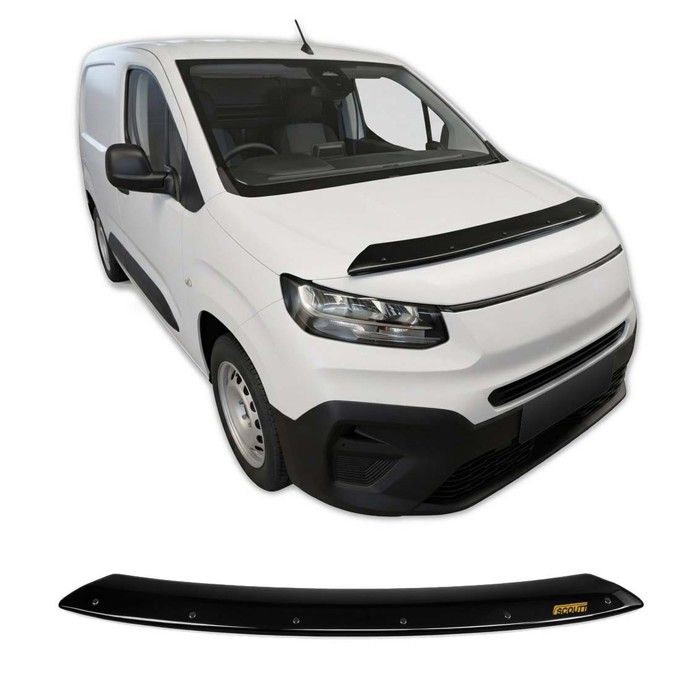 SCOUTT | Bra Capot Déflecteur Protection Pour Fiat Doblo Depuis 2023, Aérodynamique, Assemblage Facile, Aucun perçage requis