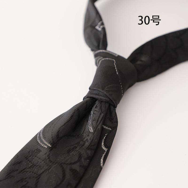 Retro Gentleman Style French 8Cm Men'S Tie, Dark Green Coffee Burgundy Stripe Occupation